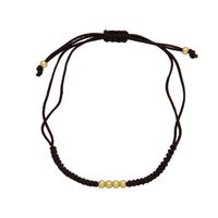 Simple Style Heart Shape Rope Copper Beaded Plating Inlay Zircon 18k Gold Plated Women's Bracelets sku image 6