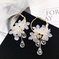 Wholesale Jewelry 1 Pair Exaggerated Flower Alloy Drop Earrings sku image 1