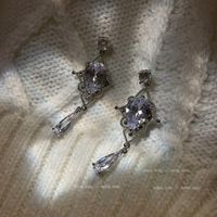 Wholesale Jewelry 1 Pair Simple Style Water Droplets Alloy Zircon Drop Earrings sku image 1