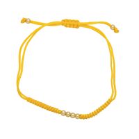 Simple Style Round Rope Copper Beaded Plating Braid 18k Gold Plated Unisex Bracelets main image 8