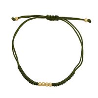 Simple Style Round Rope Copper Beaded Plating Braid 18k Gold Plated Unisex Bracelets main image 5