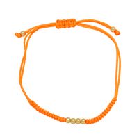 Simple Style Round Rope Copper Beaded Plating Braid 18k Gold Plated Unisex Bracelets main image 7