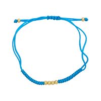 Simple Style Round Rope Copper Beaded Plating Braid 18k Gold Plated Unisex Bracelets main image 4