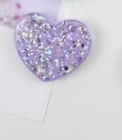 Solid Color Glitter Drop Glue Retractable Airbag Bracket Heart-shaped Multi-function sku image 1