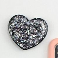 Solid Color Glitter Drop Glue Retractable Airbag Bracket Heart-shaped Multi-function sku image 4