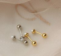 1 Pair Simple Style Geometric Inlay Copper Artificial Pearls Ear Studs main image 4