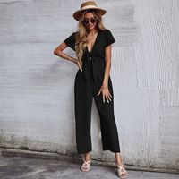 Women's Retro Streetwear Solid Color Ankle-length Patchwork Casual Pants Jumpsuits main image 5