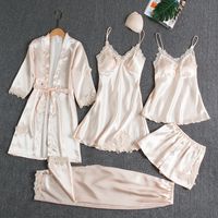 Women's Sexy Solid Color Imitated Silk Polyester Shorts Sets Pants Sets main image 5