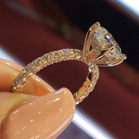 Sweet Round Artificial Gemstones Alloy Wholesale Rings sku image 8