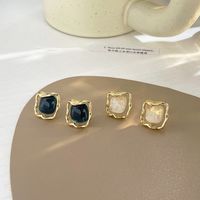 Wholesale Jewelry 1 Pair Elegant Geometric Alloy Resin Ear Studs main image 1