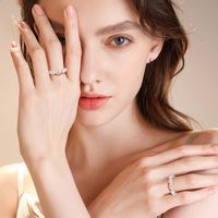 Elegant Geometric Freshwater Pearl Beaded Rings main image 4