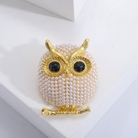 Korean Style Owl Alloy Plating Alloy Women's Brooches sku image 2