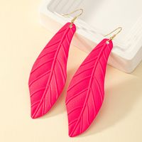 1 Pair Vacation Leaves Spray Paint Plating Iron Drop Earrings main image 6