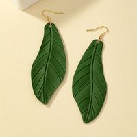 1 Pair Vacation Leaves Spray Paint Plating Iron Drop Earrings main image 3