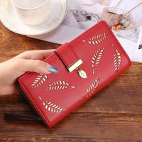 Women's Spring&summer Pu Leather Geometric Vintage Style Square Zipper Buckle Long Wallet sku image 6