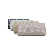 Black Gold Silver Polyester Solid Color Square Clutch Evening Bag main image 6