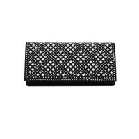 Black Gold Silver Polyester Solid Color Square Clutch Evening Bag main image 2