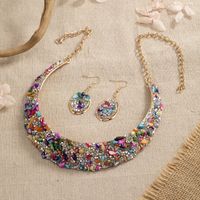 Bohemian Multicolor Alloy Inlay Artificial Gemstones Rhinestones Women's Jewelry Set main image 3