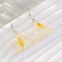 Wholesale Jewelry 1 Pair Korean Style Triangle Leaves Arylic Drop Earrings main image 2