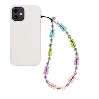 Sweet Bear Arylic Artificial Crystal Glass Beaded Mobile Phone Chain main image 4