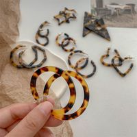 Wholesale Jewelry 1 Pair Vintage Style Geometric Acetic Acid Sheets Hoop Earrings main image 3