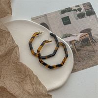 Wholesale Jewelry 1 Pair Vintage Style Geometric Acetic Acid Sheets Hoop Earrings sku image 3