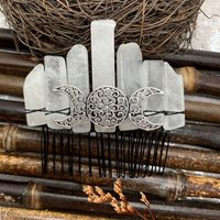 Ethnic Style Moon Crystal Handmade Insert Comb sku image 5