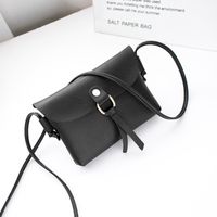 Women's Small Pu Leather Solid Color Basic Square Flip Cover Shoulder Bag Crossbody Bag sku image 3