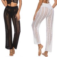 Women's Beach Sexy Solid Color Full Length Wide Leg Pants main image 8