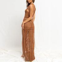 Women's Beach Solid Color Tassel 1 Piece Cover Ups main image 4