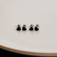 1 Pair Simple Style Flower Enamel Plating Stainless Steel Ear Studs main image 5