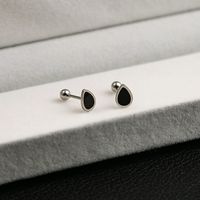 1 Pair Simple Style Flower Enamel Plating Stainless Steel Ear Studs sku image 11