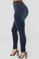 Women's Daily Casual Solid Color Full Length Washed Jeans main image 3