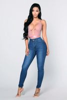 Women's Daily Casual Solid Color Full Length Washed Jeans main image 2