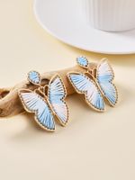 1 Pair Sweet Butterfly Braid Alloy Drop Earrings sku image 12
