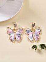 1 Pair Sweet Butterfly Braid Alloy Drop Earrings sku image 14