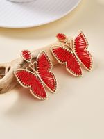 1 Pair Sweet Butterfly Braid Alloy Drop Earrings sku image 8
