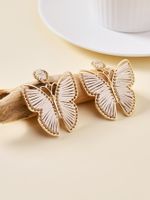 1 Pair Sweet Butterfly Braid Alloy Drop Earrings sku image 9