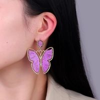 1 Pair Sweet Butterfly Braid Alloy Drop Earrings sku image 7
