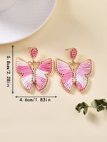 1 Pair Sweet Butterfly Braid Alloy Drop Earrings sku image 13