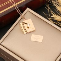 Stainless Steel 18K Gold Plated Simple Style Plating Solid Color Pendant Necklace main image 6