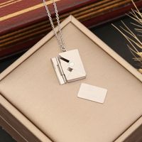 Stainless Steel 18K Gold Plated Simple Style Plating Solid Color Pendant Necklace sku image 5