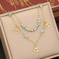 Wholesale Simple Style Star Flower Stainless Steel Pendant Necklace sku image 2