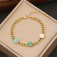 Wholesale Simple Style Butterfly Stainless Steel Gold Plated Bracelets sku image 4