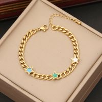 Wholesale Simple Style Butterfly Stainless Steel Gold Plated Bracelets sku image 3