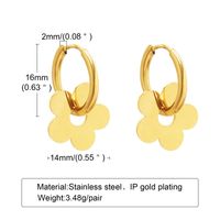 1 Pair Simple Style Classic Style Solid Color Plating 201 Stainless Steel Gold Plated Ear Studs sku image 4