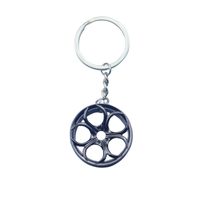 Simple Style Car Wheel Metal Unisex Bag Pendant Keychain main image 2