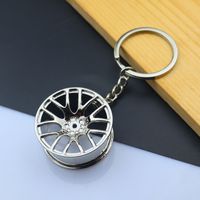 Simple Style Car Wheel Metal Unisex Bag Pendant Keychain sku image 3