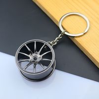 Simple Style Car Wheel Metal Unisex Bag Pendant Keychain sku image 4