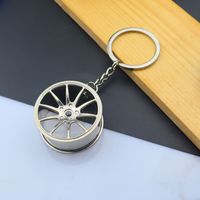 Simple Style Car Wheel Metal Unisex Bag Pendant Keychain sku image 5